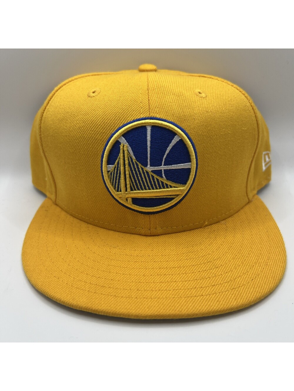 Golden State Warriors New Era 59fifty Fitted Size 7 1/2 Yellow And Blue